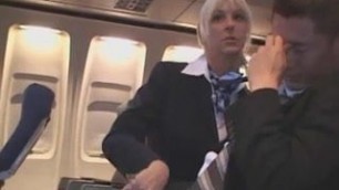 Hot Handjob from sexy Stewardess