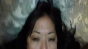 Asian cum eating slut