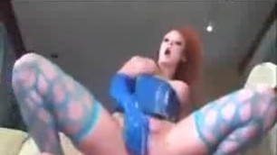 Redhead Anal Sex in Latex