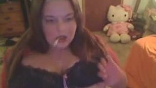 Smoking Jessica first amateur video- big tits!