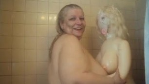 HAVING FUN IN THE SHOWER WITH MY DOLL