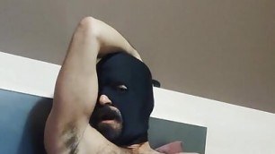 Masked daddy watching porn