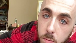 Female POV: hairy blue-eyed boyfriend interrupts you from your book to kiss you all over, eat your pussy, and fuck you