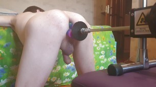 Man fuck machine hot sex and cumshot