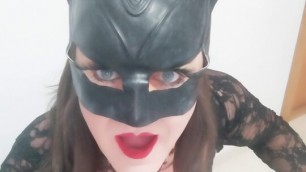 Trans batgirl cums