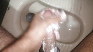 My big cock pissing handjob cumshot creamie bathroom nanga munda Pakistani